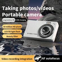 كاميرا رقمية صغيرة، مناسبة لهواة التصوير الشباب، تلتقط بسهولة مقاطع فيديو بدقة 4K كاملة، سعة بطارية 700 مللي أمبير