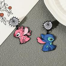 1/2 piezas Broche de Disney Stitch, el extraterrestre, divertido y de fantasía, pasador de esmalte de metal, joyería, accesorio para mochila, ropa, regalo festivo