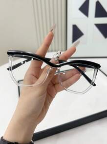 1 Stück Damen Mode Kunststoff Nicht-Rezept Brille, geeignet für Alltagstragen, Büro und Lesen