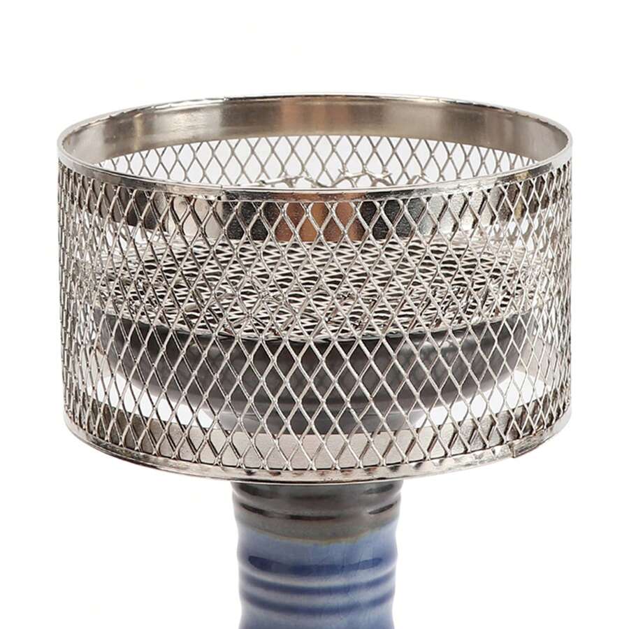 1PC Malha Hookah Wind Cover Oco Metal Shisha Carvão Tela Fumar Acessórios Para Mulheres Homens Fumar Proteção Contra Vento Suprimentos - Multicolorido - Ver 1