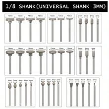 50pcs Diamond Burs Set, Diamond Coated Carving Tools, 1/8" (3mm) For Rotary Tool, Suitable For Polishing Ceramic, Glass, Jewelry, Metal, Stone