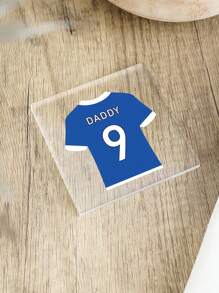 Personalisierter Fußballtrikot Untersetzer, Fußballgeschenke, Vati Untersetzer, Kinder Untersetzer, Vatertags Geschenke, Vati Opa Geschenke, Sportgeschenke, multifunktional, langanhaltend, dekorativ, wiederverwendbar, exquisit, stilvolll, hochwertig, farbig, modern, individuell, personalisiert, einzigartig, ideales Geschenk für ihn, ideales Geschenk für sie