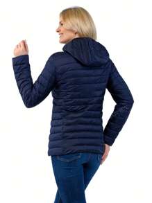 Piumino da donna trapuntato con imbottitura leggera, cappotto a bolle ripiegabile