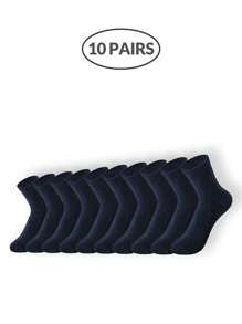 Paquete de calcetines de tripulación neutros de 5 tonos para hombres (1/5/10/15/20 pares) - Calcetines elásticos para el tobillo en gris oscuro/azul marino/negro/blanco/carbón con un ajuste transpirable y elástico para la oficina, el gimnasio, artículos de viaje esenciales