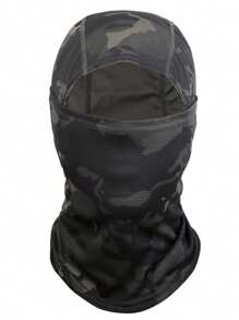 滑雪面罩巴拉克拉法帽全脸面罩渔夫帽迷彩巴拉克拉法帽狩猎面罩防风透气面罩 - A - 查看 9