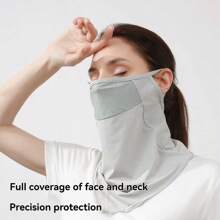 夏季防晒挂耳式面罩，透气冰丝颈套，适用于户外钓鱼、高尔夫、运动、骑行防风 - 彩色 - 查看 4