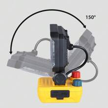 1 Stück Neue 2025 kabelloser LED-Arbeitsscheinwerfer, Doppelknopfschalter, Farbtemperatur einstellbar, 90W 5400 Lumen LED-Flutlicht, kompatibel mit DeWALT 20V Akku, geeignet für Outdoor, Camping, Autowerkstatt, Notfall- und Baustellen-Beleuchtung, Akku nicht enthalten