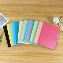 Cute Candy 5 Pocket Folder With 8-16Labels, Letter Size Expanding Organizer, Portable Accordion File,Aesthetic Paper Folder For School Office,Folders For Documents - 10 Colors Optional,Back To School,School Supplies