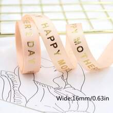 5 Yards/Lot 16mm Size Mother's Day Ribbon Stain Stripes,Bow Cap Accessories Party Gift Wrap DIY Handmade