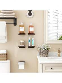 Étagère murale flottante de 5 x 5 pouces, étagère murale en bois de style campagnard, convient pour la décoration de la chambre, du salon, de la cuisine, de la salle de bain, du jardin, des mariages et de la maison