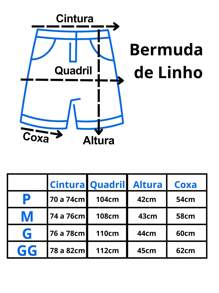 Kit 3 Cargo Bermuda Shorts In Premium Linen - 鏽棕色 - 查看 4