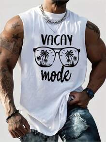 Plus Size Solid Color Crew Neck Sleeveless Tank Top, Casual Daily Wear - White - View 1