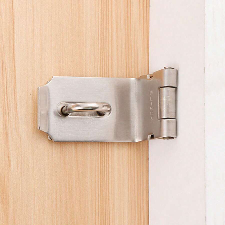 不锈钢锁扣，抽屉柜门挂锁板防盗钩，适用于老式门