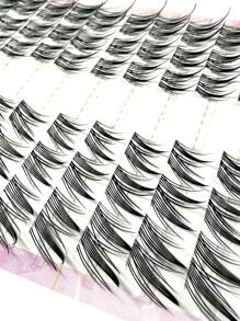 10 Pairs D-Curl Curly Cartoon Eyelashes, 12mm Cluster Lashes, Cat Eye Lashes, 9mm/11mm/13mm/15mm Cluster Lashes, Natural Makeup Effect, Suitable For Cosplay And Cartoon Style, Fluffy And Lengthening, Cat Eye Lashes, Single Natural Long Faux Mink Lashes, Reusable, Comfortable And Seamless, Suitable For Home, Party, Valentine's Day, Travel, Photography, Holiday Makeup, Asian Style Lash Clusters, Lash Clusters, Individual Lashes, False Eyelashes - màu đen - Xem 2