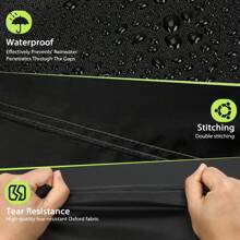 TOPCROWN Grill Cover For Outdoor Grill, Oxford Waterproof Anti-UV -Proof BBQ Gas Grill Cover, With Adjustable Hem Drawstring For Weber Char-Broil Nexgrill And More Grills