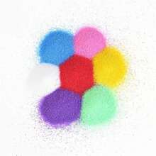 250g/Pack Can Be Used For Handmade Sand Painting, DIY Bonsai Sand, And Beach Vase Decoration,Colorful Sand Art Set, 100g/Color, 1000g In Total, With DIY Sand Painting, Wedding Vase Filler, Art Craft Sand For Creative Use - Multicolor - View 5