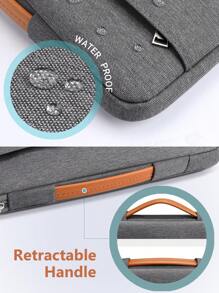 TECOOL Laptop Sleeve Case With Handle,Computer Bag For 13-16 Inch Notebook Chromebook Shockproof Waterproof Protective Laptop Case,Dark Grey