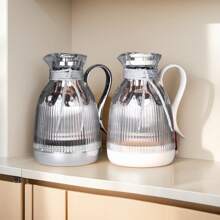 Vacuum Flask With Double Wall Pink Glass Liner For Keeping Hot Coffee& Tea Hot Drinks ,1000ml Thermal Coffee Carafe Home And Office Tea Pot Water Bottle - Multicolor - View 3