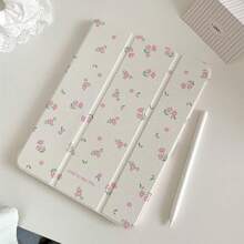 Custodia compatibile con iPad Air con porta-matita a forma di fiore rosa, custodia in acrilico compatibile con iPad Pro, compatibile con custodie per iPad 2018 2020 2022, compatibile con iPad da 9,7"/ 10,2"/ 10,9"/ 11 12,9 pollici