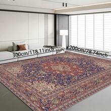 1pc Classic Style Retro Area Rug, 700g/Sqm Crystal Velvet, 5mm Thickness, Washable Non-Fading Carpet, Slip-Resistant, Suitable For Holidays And Any Space Including Hotel, Office, Sofa, Bedside, Kitchen, Laundry Room, Hallway, Porch, Entryway And Stairs Mother's Day