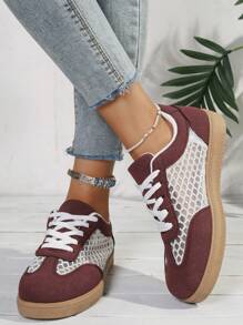 Vrouwen Veelzijdige Casual Mode Outdoor Plus Size Ademende Holle Sportschoenen