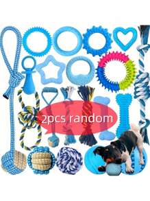 3/6/9pcs Puppy Teething Toys Set, Assorted Chew Toys With Rope, Treat Balls & Squeaky Toys, Durable Fabric Dog Toys For Puppy & Small Dogs, Ideal For Gifts