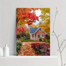 Autumn Landscape Canvas Print, Rural Wall Art, Home Autumn Landscape Painting, Valentine's Day Gifts For Her Or Him, 1 PC Keyword Wooden Framed Canvas Painting - Thickness 2. 25cm/0. 9inch, Home Gift Decoration Room Decoration Aesthetic Wall Decoration Art Perfect Gift Autumn And Winter Wall Decoration Living Room Decoration Bedroom Decoration Kitchen Decoration Entry Decoration Bathroom Decoration Direct Wall Painting High Quality Wall Painting Poster - Multicolor - View 2