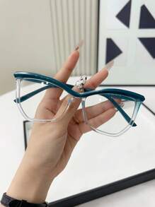 1 Stück Damen Mode Kunststoff Nicht-Rezept Brille, geeignet für Alltagstragen, Büro und Lesen