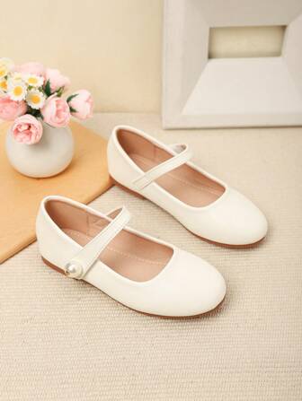 1 par de zapatos planos de estilo dulce para niños, adecuados para primavera y verano