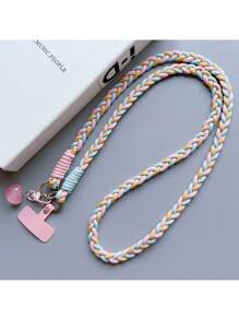 1 件通用手机挂绳，带卡夹和心形吊坠，聚酰胺编织斜挎带，防丢失手机壳挂链，适合送给母亲、家人、朋友、生日、节日的礼物，手机挂饰，手机链 - 彩色 - 查看 14