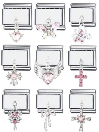 1 件 2025 时尚天使翅膀、蝴蝶、 DIY 串珠手链不锈钢珠宝制作配件，适合作为节日、派对、日常服装的礼物送给朋友、家人