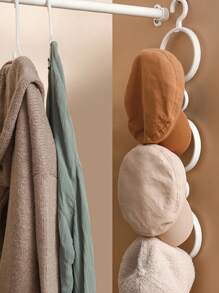 1pc Hat And Scarf Storage Rack, Can Hang And Store Hats And Scarves, Foldable And Stackable Design, Suitable For Wardrobe, Dorm, Behind The Door, Etc.