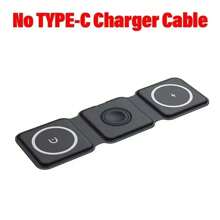180° Folding 3 In 1 Magnetic Wireless Charger Portable Phone Stand Compatible With Iphone 16-12 Pro Max Airpods Apple Watch Fast Charging Station