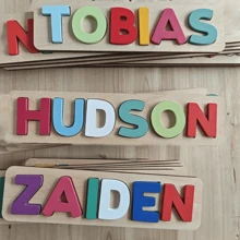 1 pieza Tablero de rompecabezas de madera de haya personalizado con nombre, regalo de Pascua, rompecabezas con nombre, regalo de primer cumpleaños, tablero de rompecabezas de madera personalizado, rompecabezas con nombre único, juguete de aprendizaje temprano para bebé niño o niña