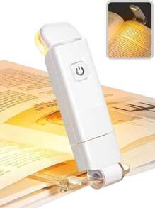 1pc USB Rechargeable Mini Book Clip Lamp, Foldable Eye-Care Reading Light, Portable & Adjustable Night Light - Multicolor - View 9