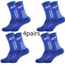 4 Pairs Anti-Slip Outdoor Sports Socks, Absorbent & Breathable, Suitable For Men And Women, Fits Shoe Size 38-46, Spring/Summer