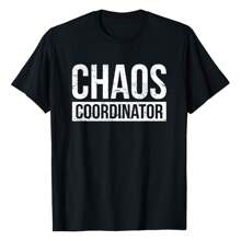 Chaos Coordinator - Funny Sarcastic Humor T-Shirt Women's Plus Size Graphic Tee