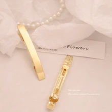 2 件装 2025 时尚新款春季发夹金色头饰发饰女士发夹