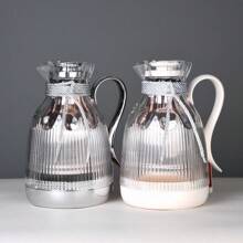 Vacuum Flask With Double Wall Pink Glass Liner For Keeping Hot Coffee& Tea Hot Drinks ,1000ml Thermal Coffee Carafe Home And Office Tea Pot Water Bottle - Multicolor - View 10