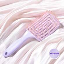 1 pièce Peigne de coiffure avec des côtes ajourées, peigne en nylon pour les moustiques, peigne carré à bascule, grand peigne incurvé. Convient pour démêler les cheveux et résoudre divers problèmes capillaires. Peut également être offert comme cadeau pour la mère, la petite amie, les amis ou le patron pour diverses occasions