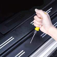 4pcs/Set PU Leather Car Door Sill Scuff Plate Stickers Accessories For CR-V - 4PCS - View 7