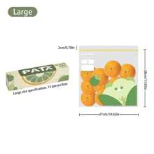 1pc PE Reusable Food Storage Bag With Double Zipper, Airtight Seal Bag For Fruits, Vegetables, Snacks, Freezer , Kitchen Organization Bag, Bulk Pack (Small: 30pcs / Medium: 20pcs / Large: 25pcs) - Clear - View 11