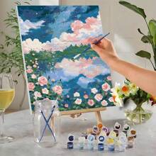 40x50cm/16 英寸 X 20 英寸 - 1 件 DIY 成人数字油画套装，夜景玫瑰星空花海，适用于家庭办公室、卧室、客厅装饰 - 40*50cm - 查看 6