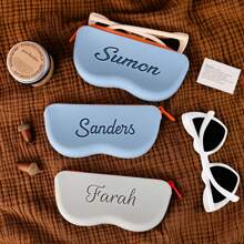 Personalized Silicone Glasses Case, Fashionable Contrast Color Silicone Glasses Frame Storage Pouch, Cute Makeup Brush Bag, Macaron Color Coin & Earphone Pouch, Portable & Adorable, Gift For Wife, Girlfriend, Best Friend, Classmate, Teacher, Business Gift, Customized Gift, Thanksgiving Gift, Valentine's Day Gift, Mother's Day Gift, Birthday Gift