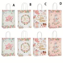 8pcs Tea Party Favor Bags Bulk Party Favor Bags Supplies Table Tea Party Decor For Birthday Wedding Favors