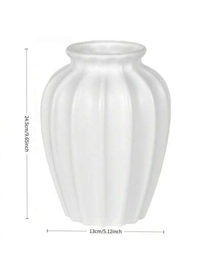 1pc Boho Wit Plastic Vase Lightweight Flower Display Living Room Weddings Viral Home Moderne Minimalist Glass view 10