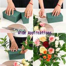 Three Green Floral Foam Blocks, Suitable For Both Fresh And Silk Flowers. The Size Is 8.86 Inches*4.13 Inches*2.76 Inches. They Are Ideal Materials For Floral Arrangements, Planting, And DIY Handicrafts. Gifts Birthday Graduation