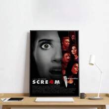 1 pièce Affiche murale sans cadre, S-Crier H-Film d'horreur Crier Affiche Art HD, Coller au mur, Imperméable, Décoration de maison, Salon, Chambre, Bar, Esthétique, Pop, Cadre en option