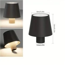 1pc Wireless Bottle Lamp, Rechargeable LED Portable Desk Lamp, 3 Color Options, Dimmable, Touch Control, Suitable For Outdoor, Restaurant, Bedroom, Home Decor - Multicolor - View 6