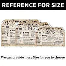 1pc 50th Birthday Party Decorations, Retro Back To 1975 Banner 50th Birthday Party Poster Supplies Vintage 1975 Backdrop Photography Backdrop Men And Women 50th Party Decorations